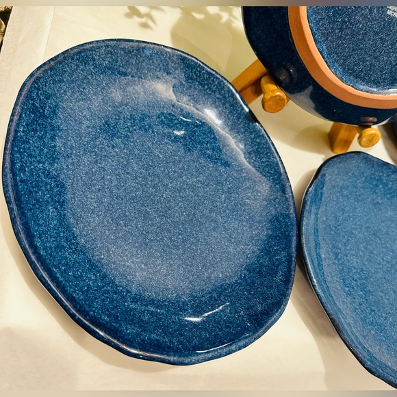 4 Tabletops Gallery”KALA" Midnight Blue Large Platter -10” Dishwasher-Oven-Micro - Picture 8 of 9